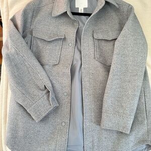 H&M Gray Button-Up Jacket